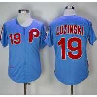 Mitchell and Ness 1980 Philadelphia Phillies #19 Greg Luzinski Stitched Blue Throwback MLB Jersey