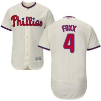 Philadelphia Phillies #4 Jimmy Foxx Cream Flexbase Authentic Collection Stitched MLB Jersey
