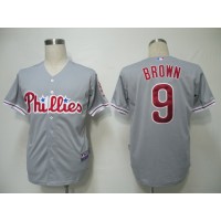 Philadelphia Phillies #9 Domonic Brown Grey Cool Base Stitched MLB Jersey