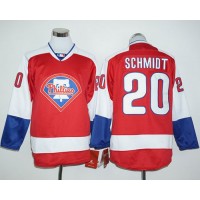 Philadelphia Phillies #20 Mike Schmidt Red Long Sleeve Stitched MLB Jersey