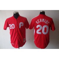 Mitchell And Ness Philadelphia Phillies #20 Mike Schmidt Red Stitched MLB Jersey