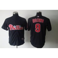 Philadelphia Phillies #9 Domonic Brown Black Stitched MLB Jersey