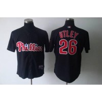 Philadelphia Phillies #26 Chase Utley Black Stitched MLB Jersey