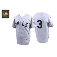 Mitchell And Ness 1942 Philadelphia Phillies #3 Chuck Klein Grey Stitched MLB Jersey