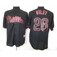 Philadelphia Phillies #26 Chase Utley Black Fashion Stitched MLB Jersey
