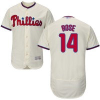 Philadelphia Phillies #14 Pete Rose Cream Flexbase Authentic Collection Stitched MLB Jersey