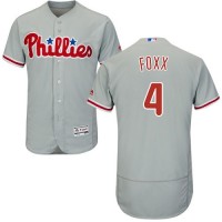 Philadelphia Phillies #4 Jimmie Foxx Grey Flexbase Authentic Collection Stitched MLB Jersey