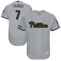 Philadelphia Phillies #7 Maikel Franco Grey Flexbase Authentic Collection Memorial Day Stitched MLB Jersey