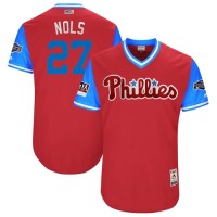 Philadelphia Phillies #27 Aaron Nola Red 