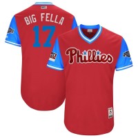 Philadelphia Phillies #17 Rhys Hoskins Red 