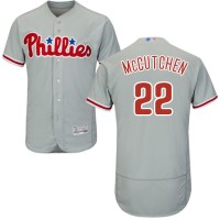 Philadelphia Phillies #22 Andrew McCutchen Grey Flexbase Authentic Collection Stitched MLB Jersey