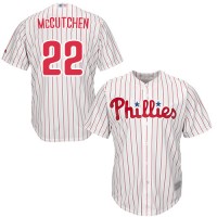 Philadelphia Phillies #22 Andrew McCutchen White(Red Strip) New Cool Base Stitched MLB Jersey