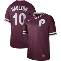 Nike Philadelphia Phillies #10 Darren Daulton Maroon Authentic Cooperstown Collection Stitched MLB Jersey