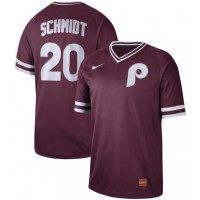 Nike Philadelphia Phillies #20 Mike Schmidt Maroon Authentic Cooperstown Collection Stitched MLB Jersey