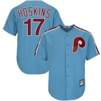 Philadelphia Phillies #17 Rhys Hoskins Light Blue New Cool Base Cooperstown Stitched MLB Jersey