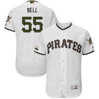 Pittsburgh Pittsburgh Pirates #55 Josh Bell Majestic Alternate Authentic Collection Flex Base Player Jersey White