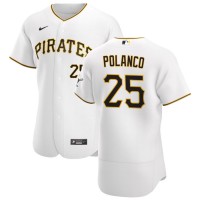 Pittsburgh Pittsburgh Pirates #25 Gregory Polanco Men's Nike White Home 2020 Authentic Player MLB Jersey