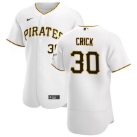 Pittsburgh Pittsburgh Pirates #30 Kyle Crick Men's Nike White Home 2020 Authentic Player MLB Jersey