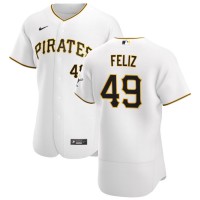 Pittsburgh Pittsburgh Pirates #49 Michael Feliz Men's Nike White Home 2020 Authentic Player MLB Jersey