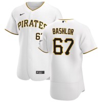 Pittsburgh Pittsburgh Pirates #67 Tyler Bashlor Men's Nike White Home 2020 Authentic Player MLB Jersey