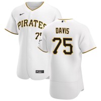Pittsburgh Pittsburgh Pirates #75 Austin Davis Men's Nike White Home 2020 Authentic Player MLB Jersey
