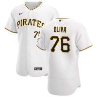 Pittsburgh Pittsburgh Pirates #76 Jared Oliva Men's Nike White Home 2020 Authentic Player MLB Jersey