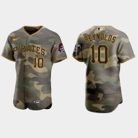 Pittsburgh Pittsburgh Pirates #10 Bryan Reynolds Men's Nike 2021 Armed Forces Day Authentic MLB Jersey -Camo
