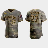 Pittsburgh Pittsburgh Pirates #27 Kevin Newman Men's Nike 2021 Armed Forces Day Authentic MLB Jersey -Camo