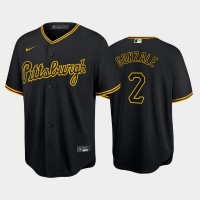 Pittsburgh Pittsburgh Pirates #2 Erik Gonzalez Game Men's Nike Alternate MLB Jersey - Black