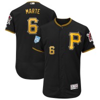 Pittsburgh Pirates #6 Starling Marte Black 2019 Spring Training Flex Base Stitched MLB Jersey