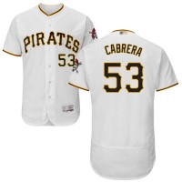 Pittsburgh Pirates #53 Melky Cabrera White Flexbase Authentic Collection Stitched MLB Jersey