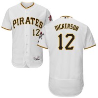 Pittsburgh Pirates #12 Corey Dickerson White Flexbase Authentic Collection Stitched MLB Jersey