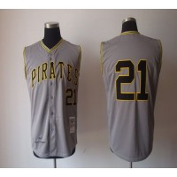 Mitchell And Ness 1962 Pittsburgh Pirates #21 Roberto Clemente Grey Stitched MLB Jersey