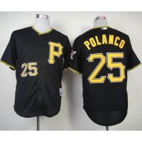 Pittsburgh Pirates #25 Gregory Polanco Black Cool Base Stitched MLB Jersey