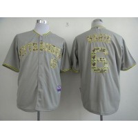Pittsburgh Pirates #6 Starling Marte Grey USMC Cool Base Stitched MLB Jersey