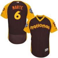 Pittsburgh Pirates #6 Starling Marte Brown Flexbase Authentic Collection 2016 All-Star National League Stitched MLB Jersey