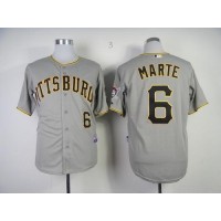 Pittsburgh Pirates #6 Starling Marte Grey Cool Base Stitched MLB Jersey