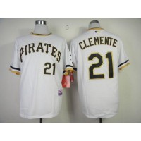 Pittsburgh Pirates #21 Roberto Clemente White Alternate 2 Cool Base Stitched MLB Jersey