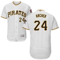 Pittsburgh Pirates #24 Chris Archer White Flexbase Authentic Collection Stitched MLB Jersey