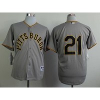 Pittsburgh Pirates #21 Roberto Clemente Grey 1953 Turn Back The Clock Stitched MLB Jersey