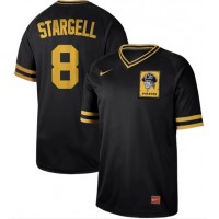 Nike Pittsburgh Pirates #8 Willie Stargell Black Authentic Cooperstown Collection Stitched MLB Jersey