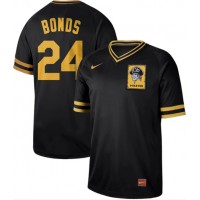 Nike Pittsburgh Pirates #24 Barry Bonds Black Authentic Cooperstown Collection Stitched MLB Jersey
