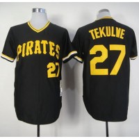 Mitchell And Ness Pittsburgh Pirates #27 Kent Tekulve Black Throwback Stitched MLB Jersey
