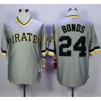 Mitchell And Ness Pittsburgh Pirates #24 Barry Bonds Grey Throwback Stitched MLB Jersey