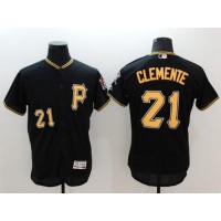 Pittsburgh Pirates #21 Roberto Clemente Black Flexbase Authentic Collection Stitched MLB Jersey