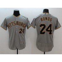 Pittsburgh Pirates #24 Barry Bonds Grey Flexbase Authentic Collection Stitched MLB Jersey