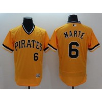 Pittsburgh Pirates #6 Starling Marte Gold Flexbase Authentic Collection Stitched MLB Jersey