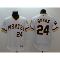 Pittsburgh Pirates #24 Barry Bonds White Flexbase Authentic Collection Cooperstown Stitched MLB Jersey