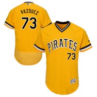 Pittsburgh Pirates #73 Felipe Vazquez Gold Flexbase Authentic Collection Stitched MLB Jersey