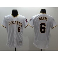 Pittsburgh Pirates #6 Starling Marte White Flexbase Authentic Collection Stitched MLB Jersey